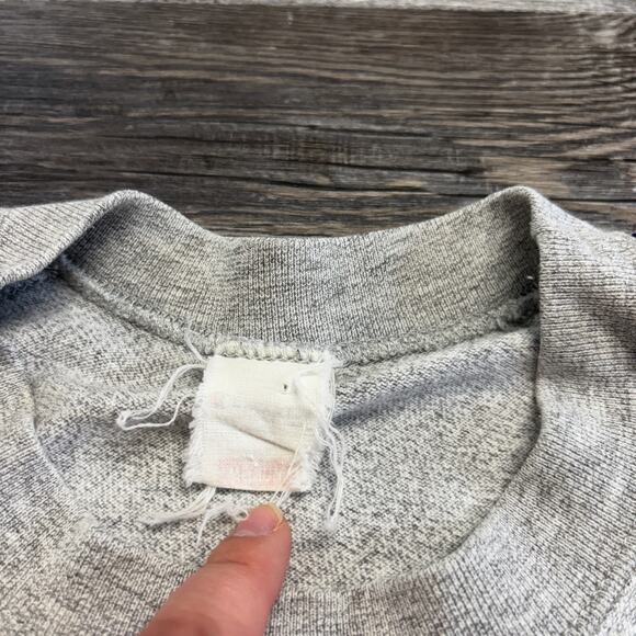 Vintage 90s Champion USA Spellout Heather Gray Blue‎ Mens Medium Retro T-shirt - Picture 4 of 8